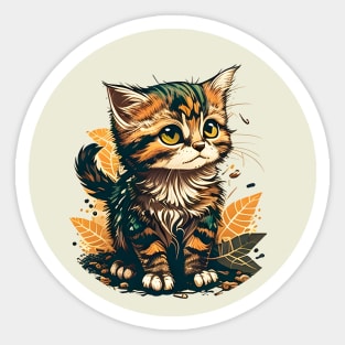 cat colorful, cat, colorful cat, colorful, cats, cute, cute colorful cat, kitty Sticker